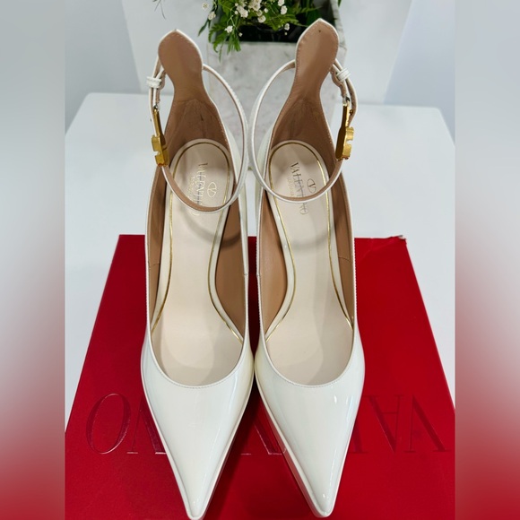 VALENTINO GARAVANI Off-White Tan-Go Platform Heels - Picture 5 of 16